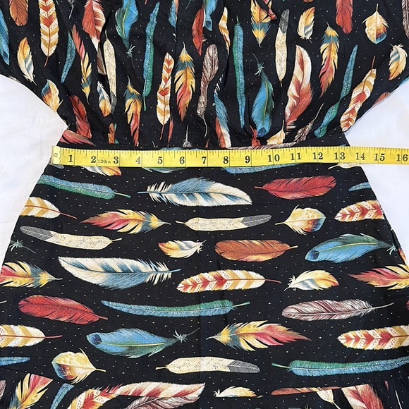 FARM RIO NWOT Feather Print Minidress - Picture 7 of 10